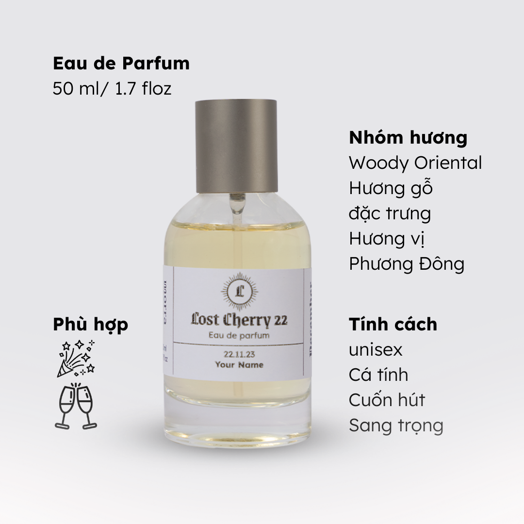 Nước Hoa Chính Hãng Morra Nam Nữ Lost Cherry 22 50ml Nguyên Liệu Nhập Pháp Hương Thơm Quyến Rũ, Lưu Hương Thơm Lâu