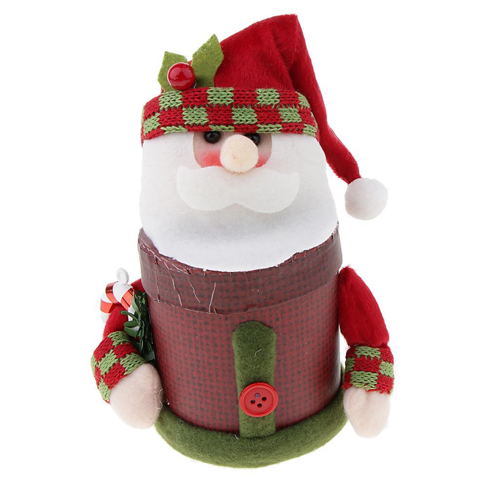 Christmas Linen Candy Boxes Gift Storage Container Table Decor