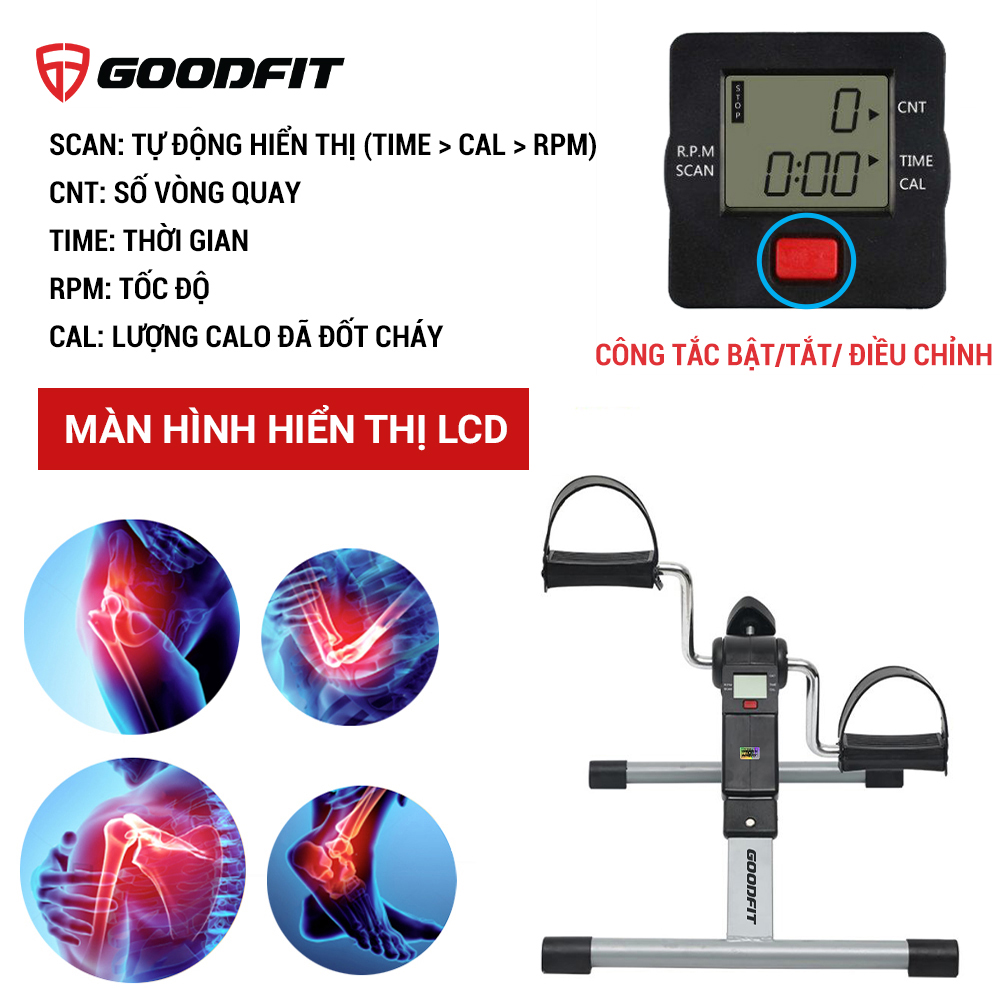 Xe đạp thể thao, xe đạp gấp gọn người lớn GoodFit tùy chỉnh độ nặng, tập thể dục tại nhà GF002MB