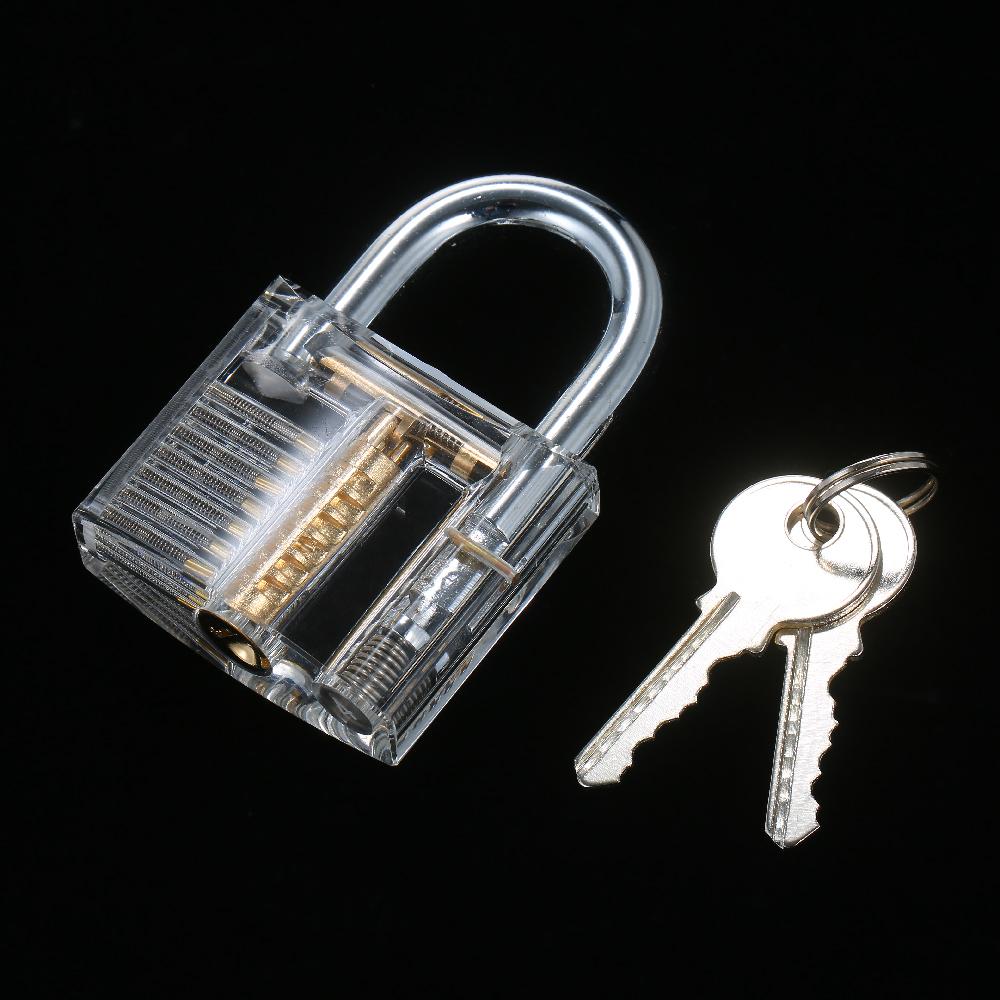 Ổ khóa thực hành trong suốt có thể nhìn thấy cho người mới bắt đầu Padlocks Lock Picking Tool Practice
