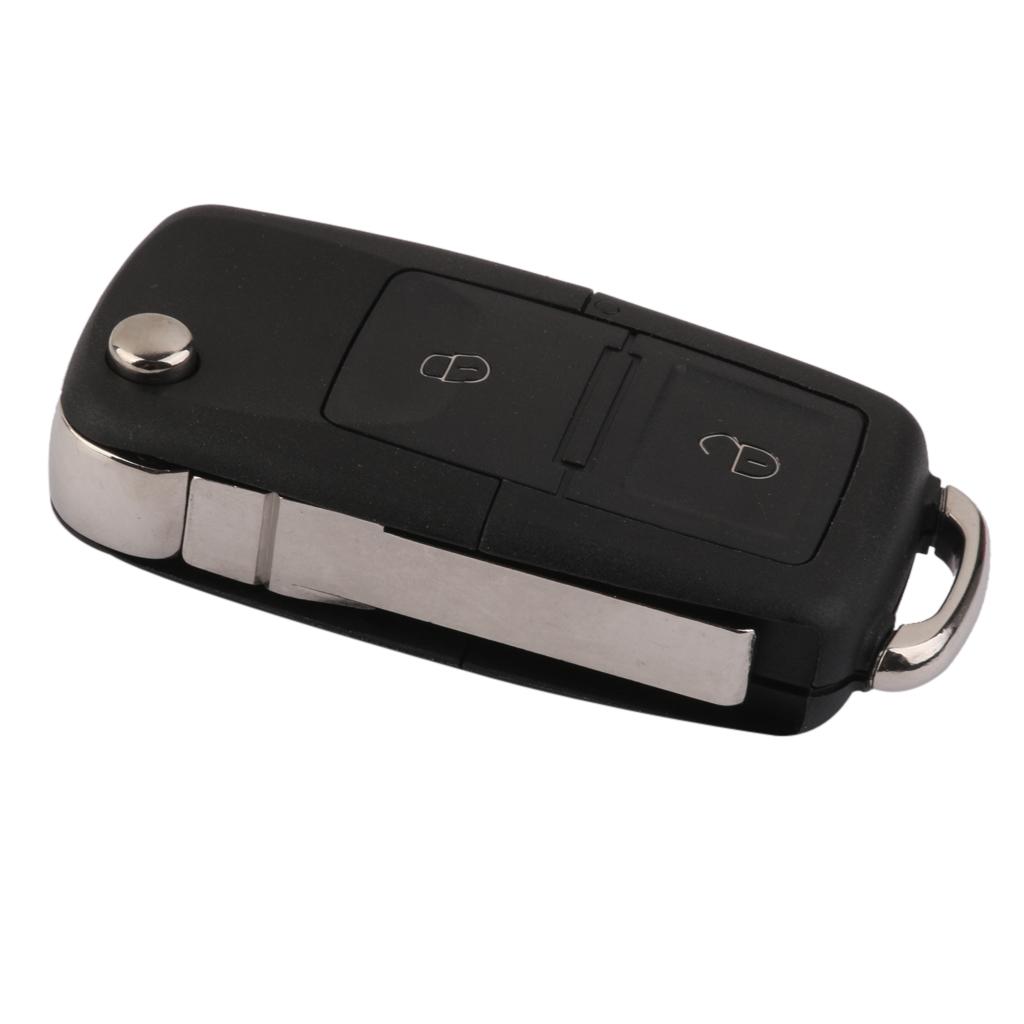 2 BUTTON FLIP KEY REMOTE FOB SHELL CASE REPLACEMENT for VW GOLF