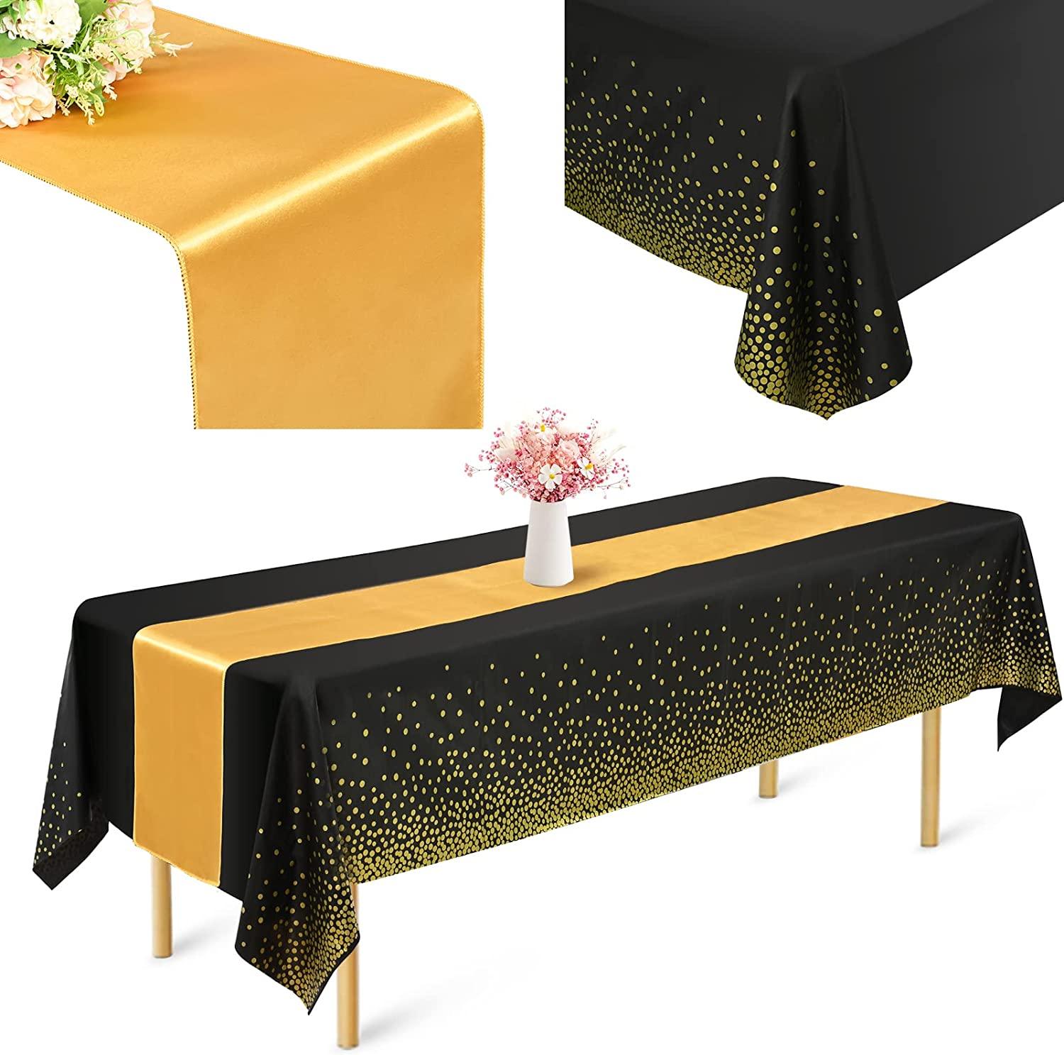 2 chiếc Khăn trải bàn Khăn trải bàn Khăn trải bàn màu đen dùng một lần