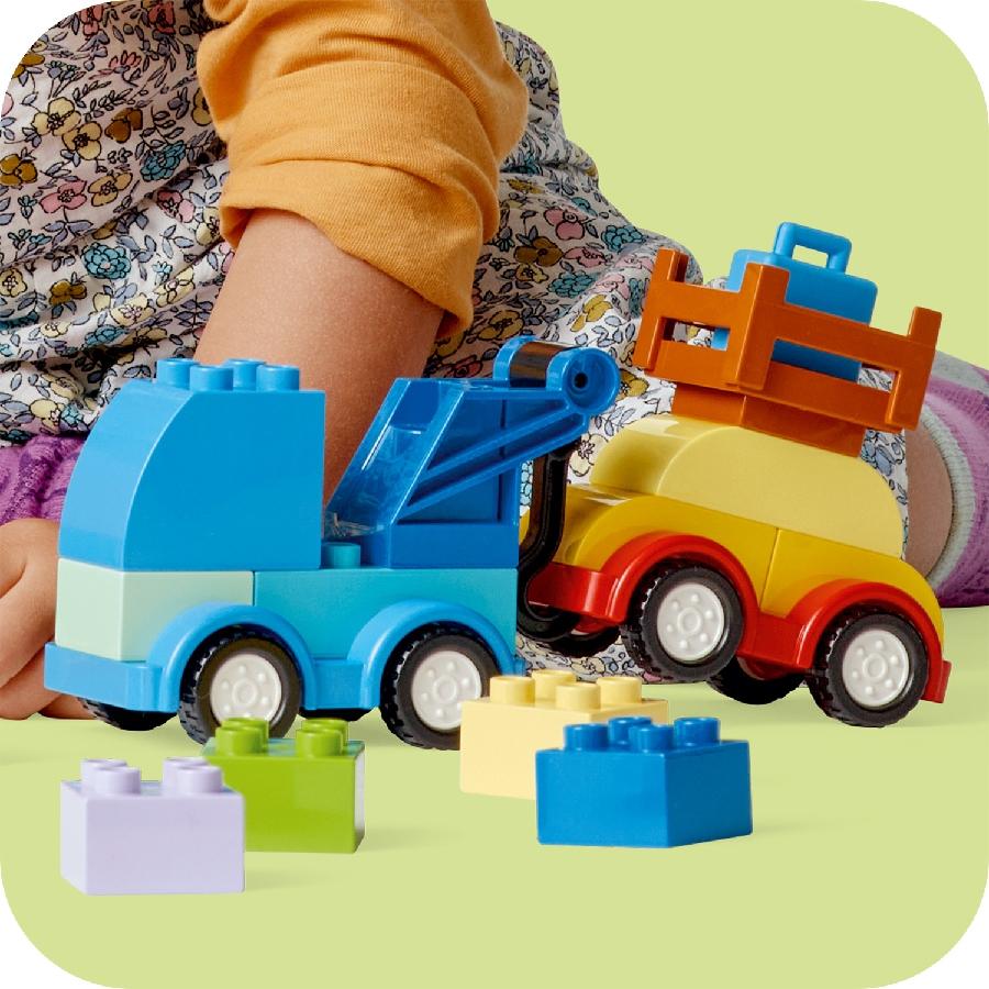 LEGO DUPLO 10439 Đồ Chơi Lắp Ráp Thùng Gạch Sáng Tạo: Xe Hơi Và Xe Tải (80 chi tiết)