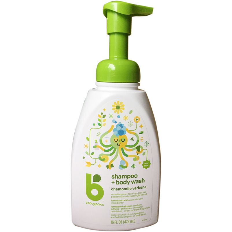 Tắm gội sơ sinh Babyganics 473ml