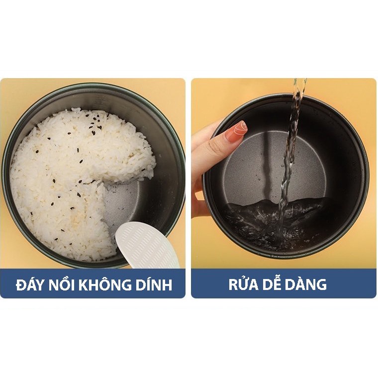 Nồi cơm điện  0.8L dùng cho 1-2 người ăn, Nồi đa năng nấu cơm, nấu cháo, hầm xương công suất 350w - CFXP15