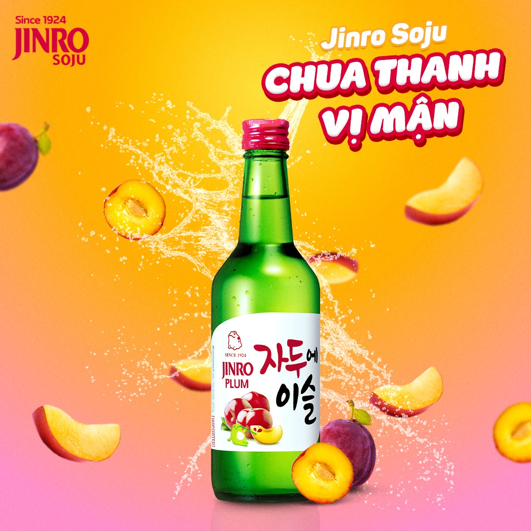 [CHÍNH HÃNG] Soju Hàn Quốc JINRO VỊ MẬN 360ml - Combo 6 chai