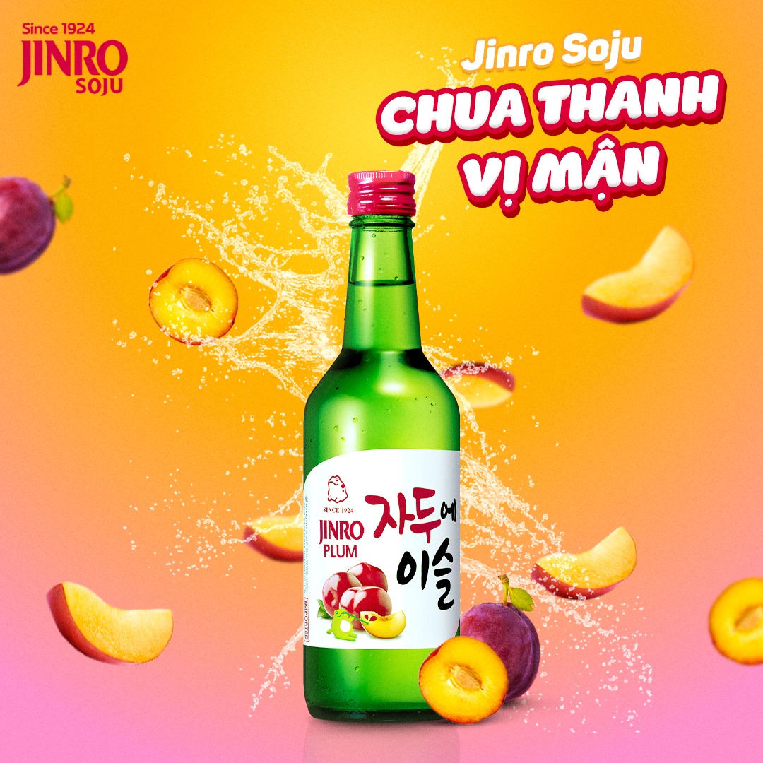 [Chính hãng] Soju Hàn Quốc JINRO VỊ MẬN 360ml