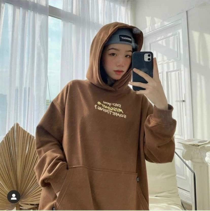 áo STARS HOODIE, Áo HOODIE ZIP LOGO, Áo Hoodie Nỉ Lót Bông form rộng Did You unisex (nam nữ mặc được), Áo Hoodie nỉ DID You màu nâu unisex ảnh thật, áo khoác hoodie did you miss out something