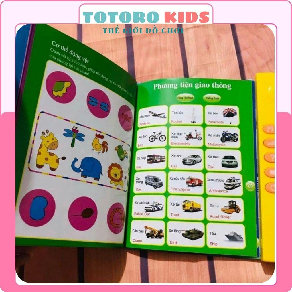 Sách quý điện tử học tập dậy nói song ngữ cho trẻ em bé các chủ đề kích thước 30×30 cm