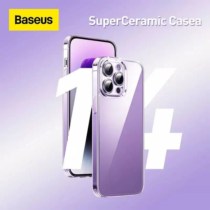 Combo Ốp Lưng &amp; Kính Cường Lực iPhone 13 Series Baseus SuperCeramic Series Glass Case - hàng chính hãng
