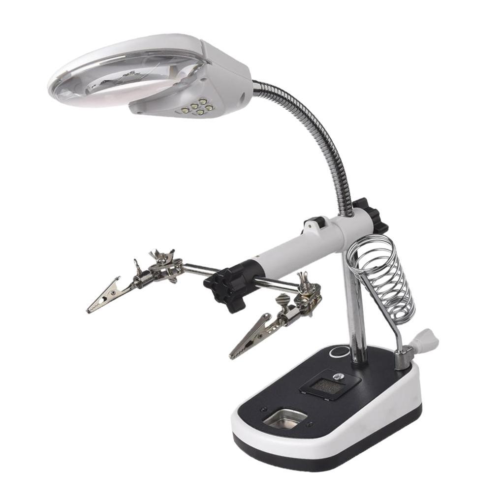 Prettyia Led Auxiliary Clip  Desk Lamp  Tool for Soldering