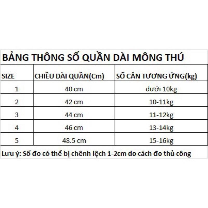 Quần Thêu Mông Thú (bé trai và gái)