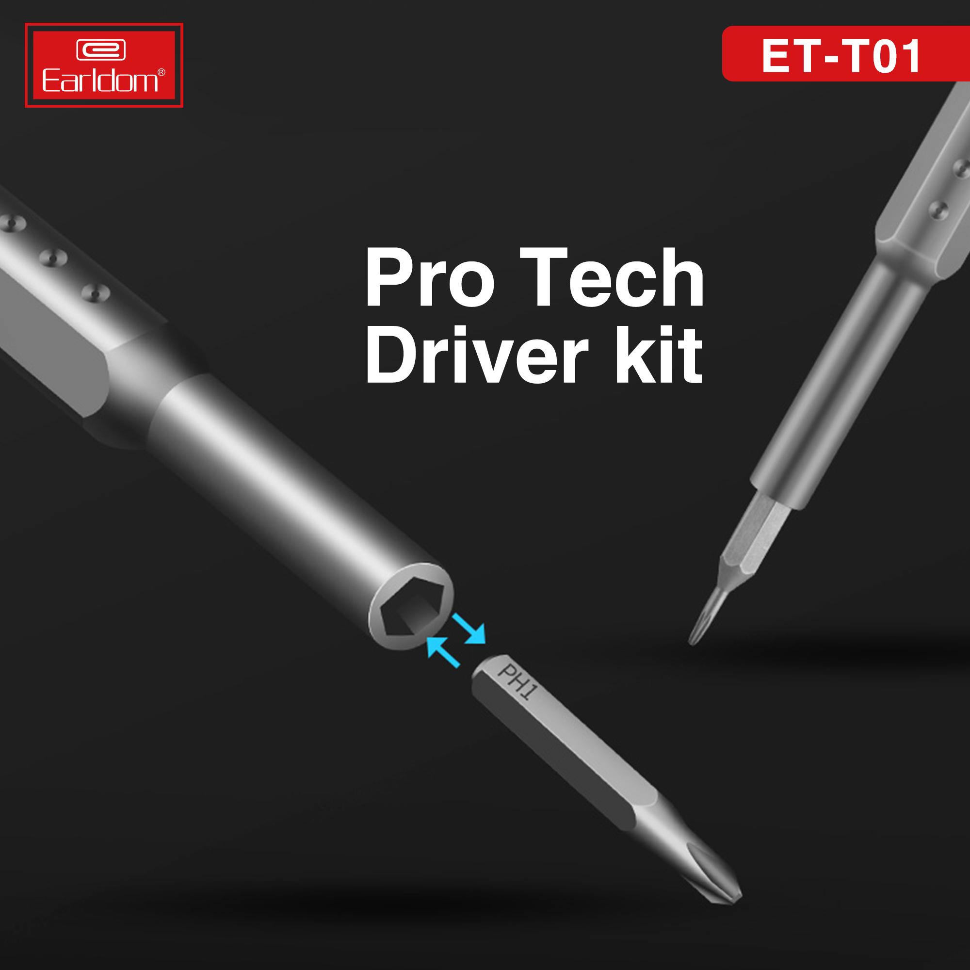 Bộ Tua Vít Bỏ Túi Đa Năng Pro Tech Driver Kit Earldom ET-T01 - Hàng Chính Hãng