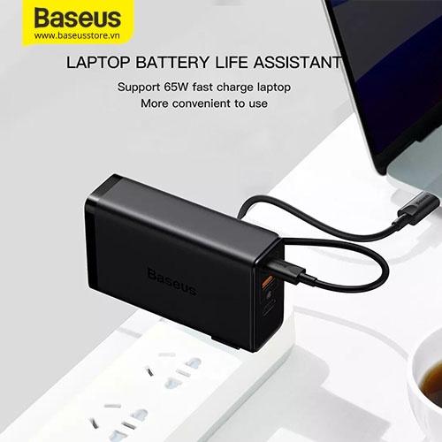 Củ Sạc Nhanh Kiêm Pin Dự Phòng Baseus Power Station 4 Hybrid GaN Power Bank Adaptor 10000mAh 87W ( Hàng Chính Hãng)