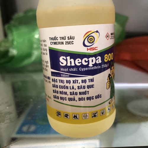 05 lọ Thuốc Trừ Sâu CYMERIN 25EC Shecpa 800 Đặc Trị Sâu Cuốn Lá, Sâu Que, Sâu Róm, Sâu Nhớt
