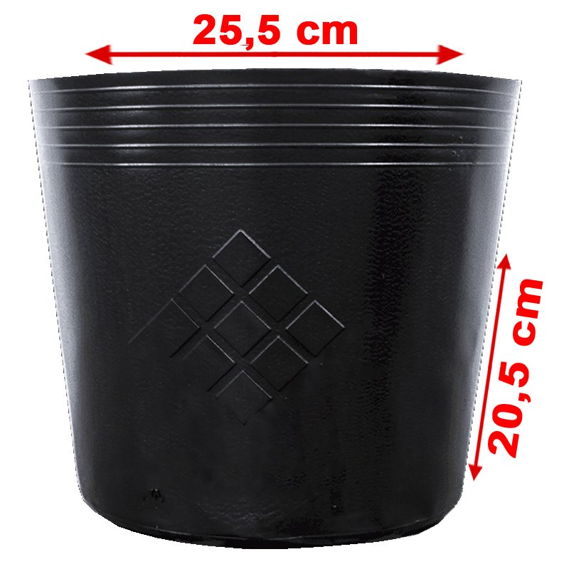 200 Chậu C10 25x20cm nhựa PE dẻo trồng cây bền từ 5 đến 10 năm-77105