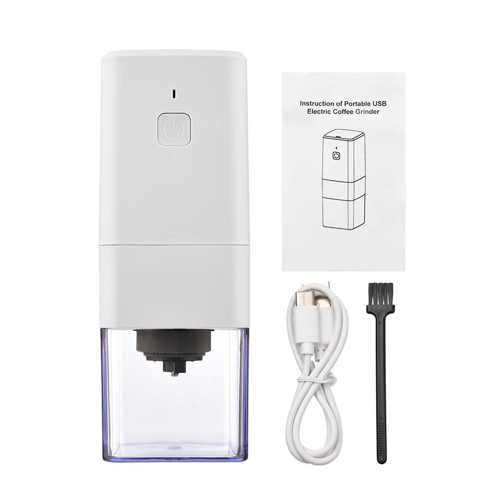 Portable Mini Electric Burr Coffee Grinder with Adjustable Coarse Fine Grinding Removable Chamber