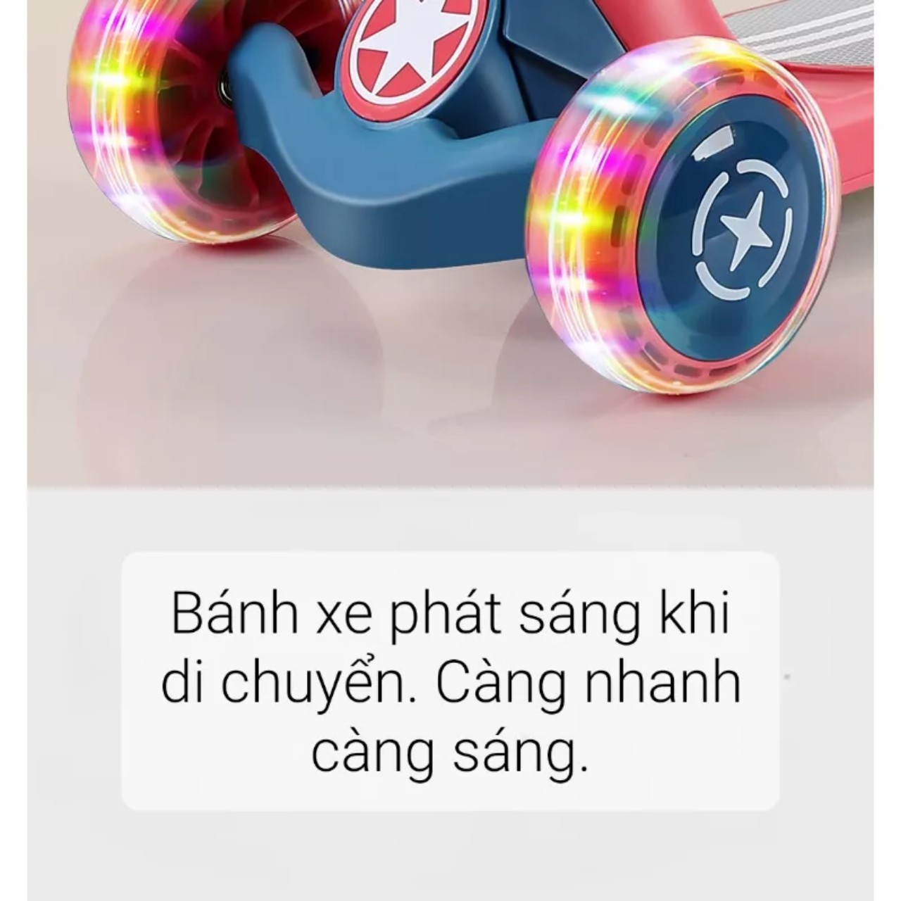 Xe trượt Scooter cho bé, xe chòi chân cho bé, 3 Bánh phát sáng, chống trơn trượt, an toàn cho trẻ