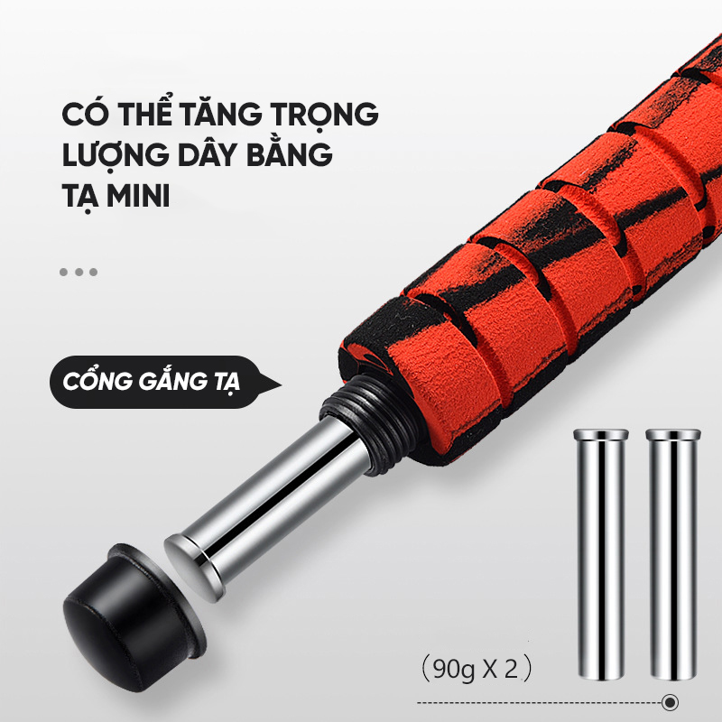 Dây nhảy thể lực cán nhựa dẻo 0.9 mm CLEACCO Dây làm từ sợi Polyester lõi PVC cao cấp , chắc chắn , tay cầm bọc nhựa dẻo PVC cảm giác đầm tay BORO SPORT