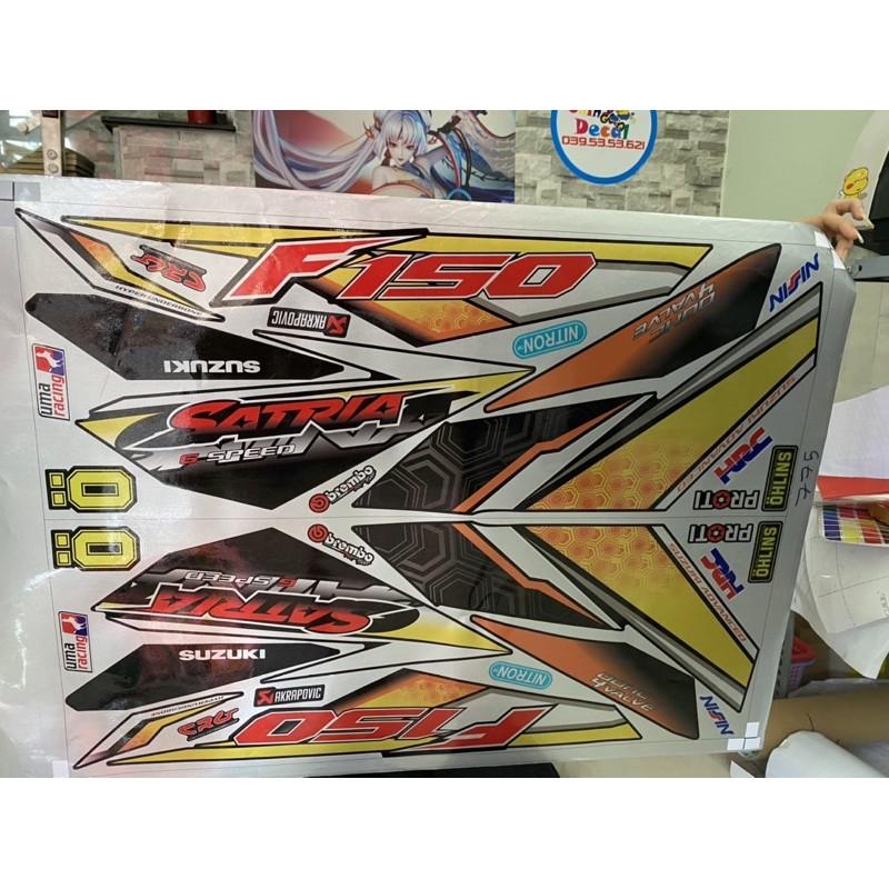 Tem rời dành cho xe satria Fi chất liệu Candy cao cấp