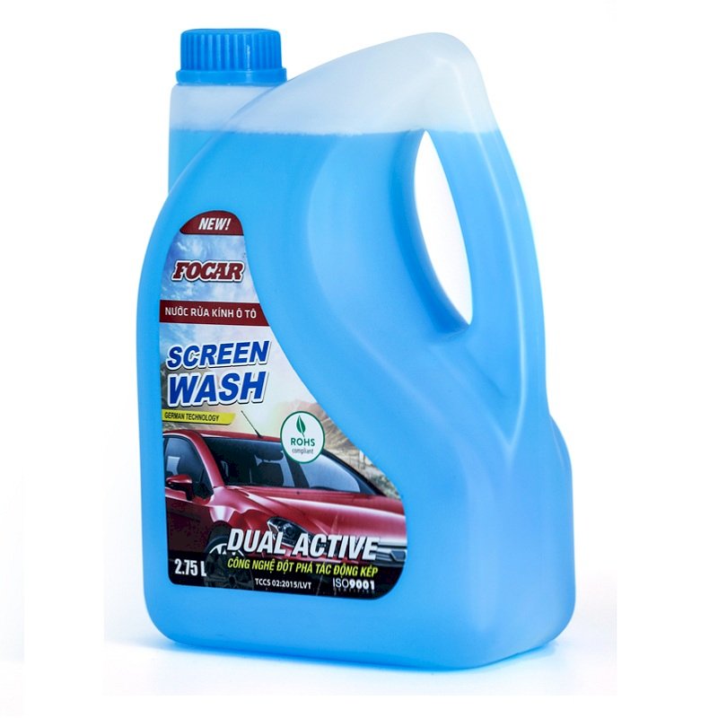 Combo Nước rửa kính ô tô Focar Screen Wash 2.75L + Dung dịch dưỡng đen bóng lốp cao cấp Focar Pro Tire Care 500ml