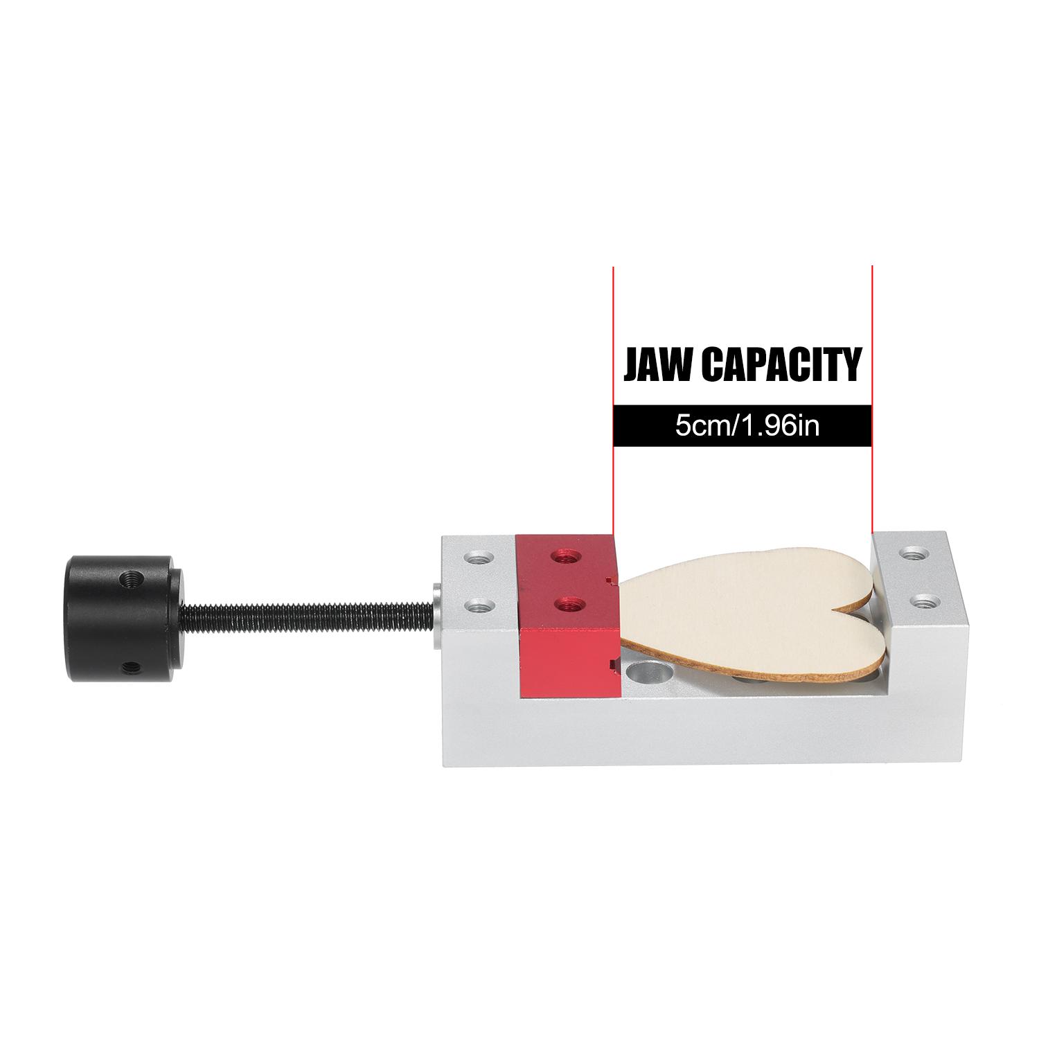 2-Inch Mini Drill Press Vise Flat Clamp C Clamp Bench Vise for Carving Engraving Machine Walnut Jewelry Watch Repairing