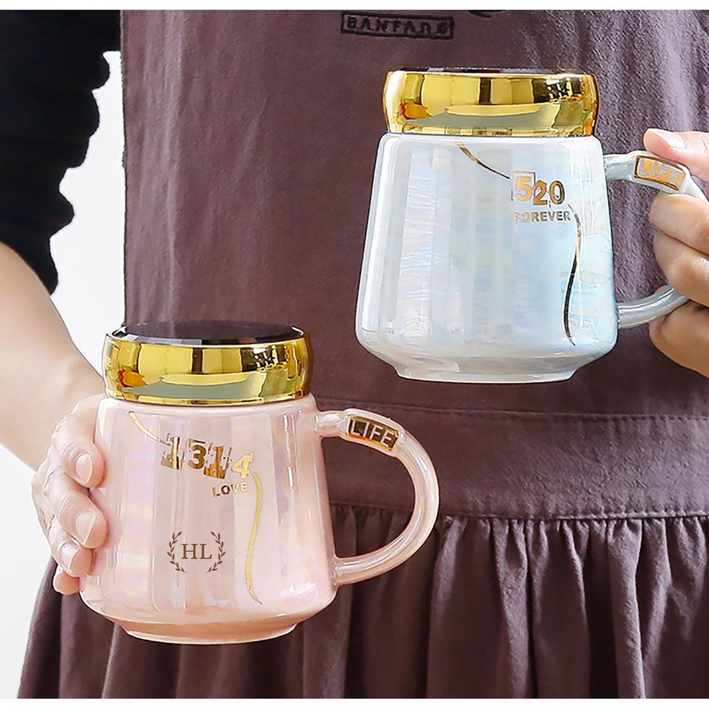 Ca sứ nắp gương vân mây cao cấp | CỐC SỨ VÂN LƯU LY BẢY MÀU 2022