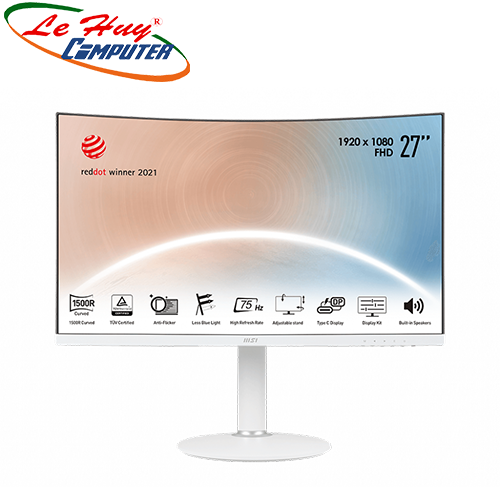 Màn hình LCD Cong MSI MD271CPW 27Inch FullHD 75Hz 4ms Loa Type-C -- Hàng Chính hãng
