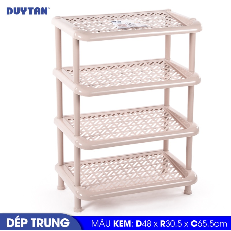 Kệ dép trung nhựa Duy Tân 4 tầng (48 x 30.5 x 65.5 cm) - 41736 - Giao màu ngẫu nhiên - Hàng chính hãng