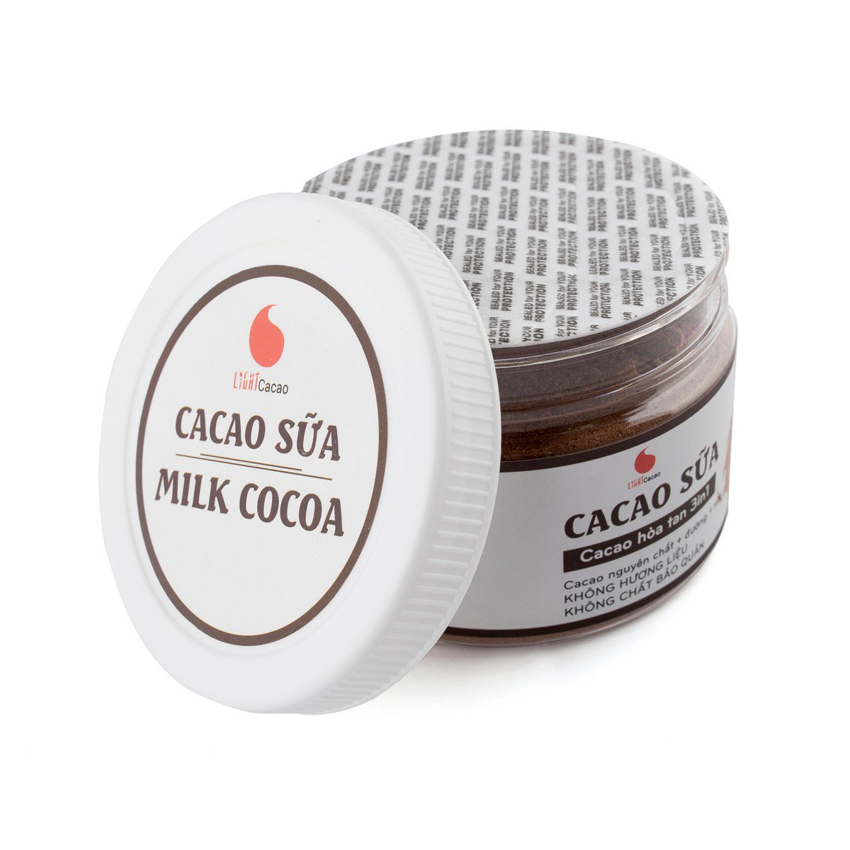 Cacao sữa 3in1 thơm ngon, tiện lợi Light Cacao - hũ 230g