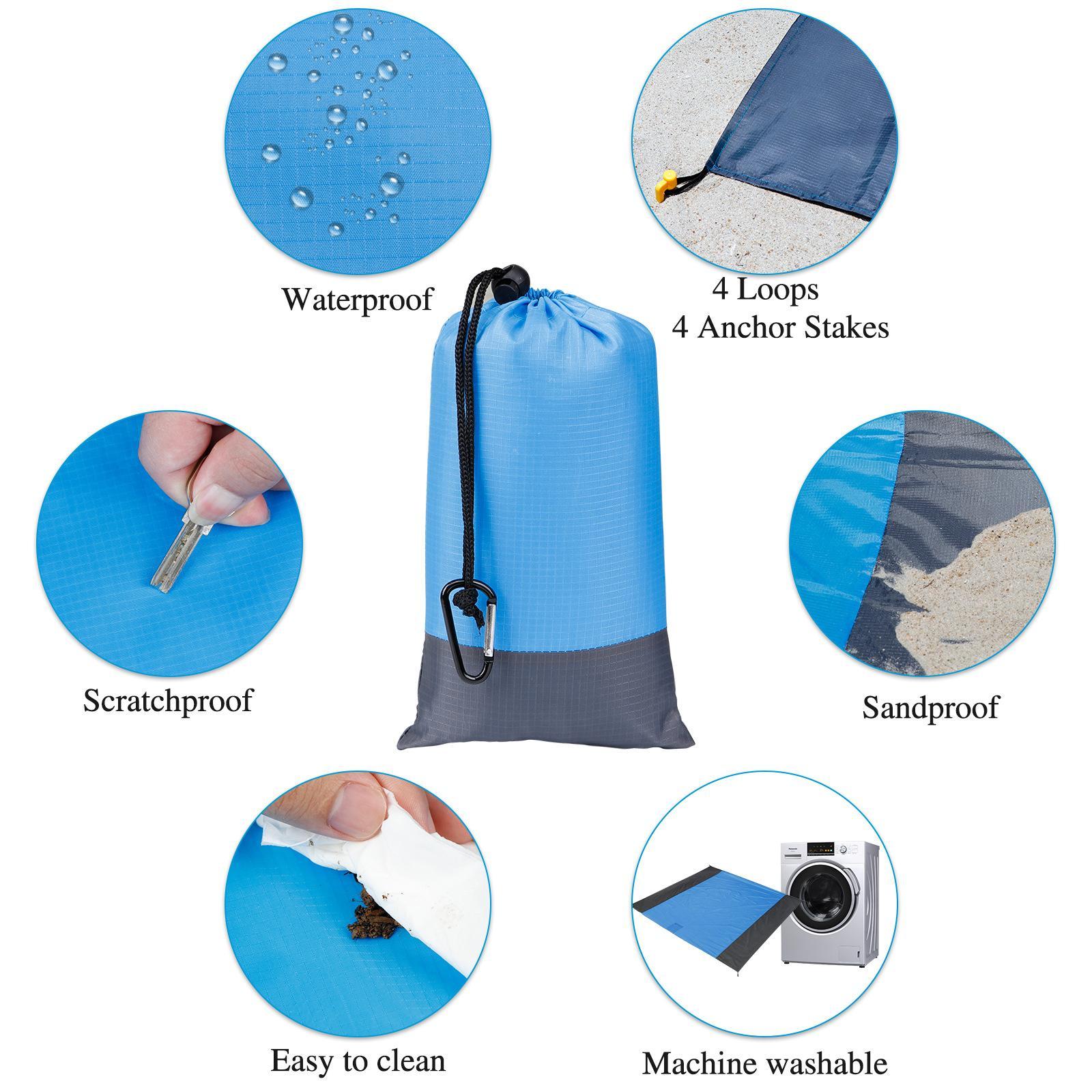 Outdoor Picnic Blanket Portable Beach Accessories for Hiking,