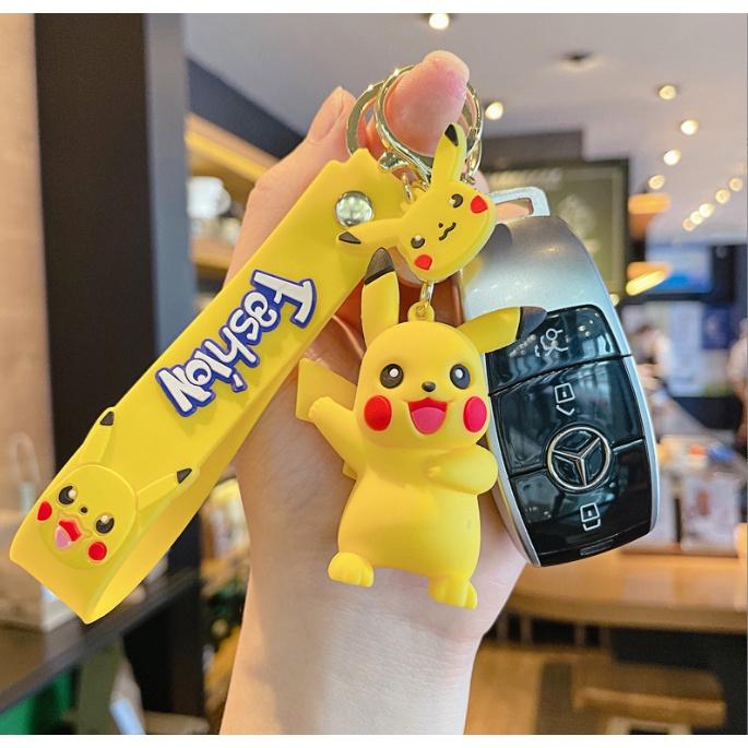 Chìa móc khóa Anime pokemon raichu Pikachu 3 cấp