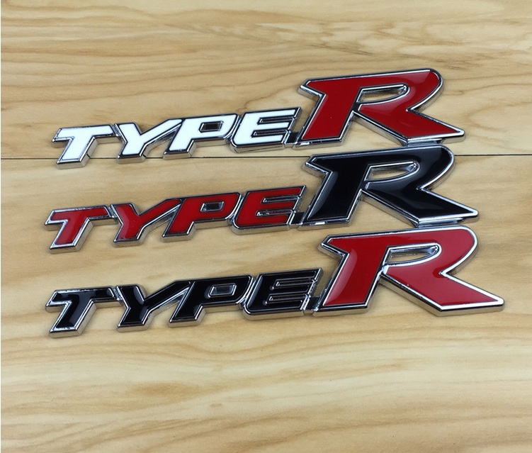 Tem chữ logo Type R dán trang trí xe ô tô