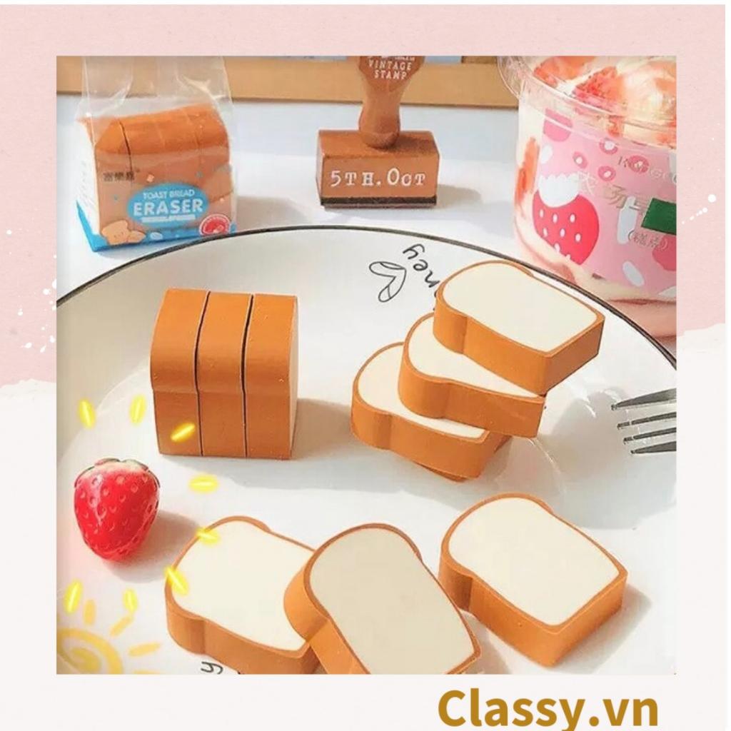 4 cục Gôm tẩy Classy hình bánh mì sandwich giúp tẩy sạch vết bút chì, không gây rách giấy PK1204