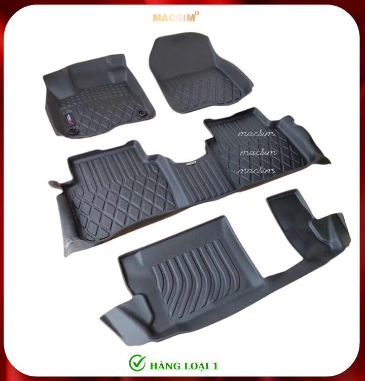 Thảm lót sàn xe ô tô Honda CRV 2023+( 3 hàng ghế ) Nhãn hiệu Macsim chất liệu nhựa TPE cao cấp màu đen