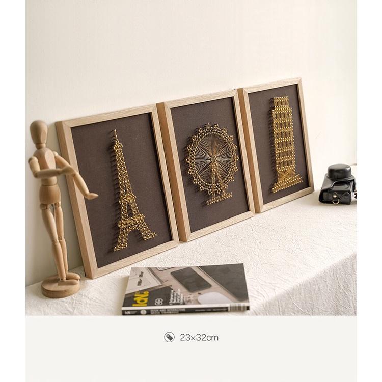 Tranh Chỉ Đinh Tranh Dây - Hoa cầu vồng 40 x 40 cm