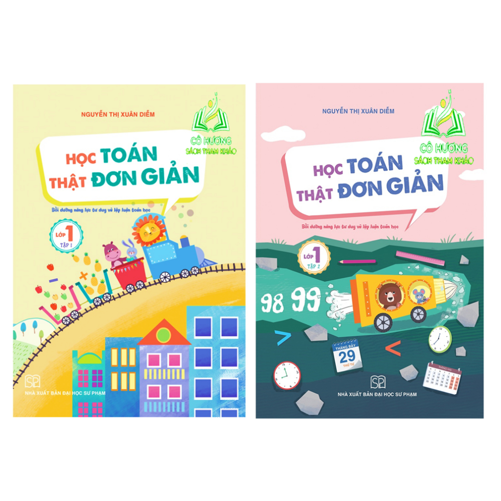 Sách - Combo Học toán thật đơn giản lớp 1+2