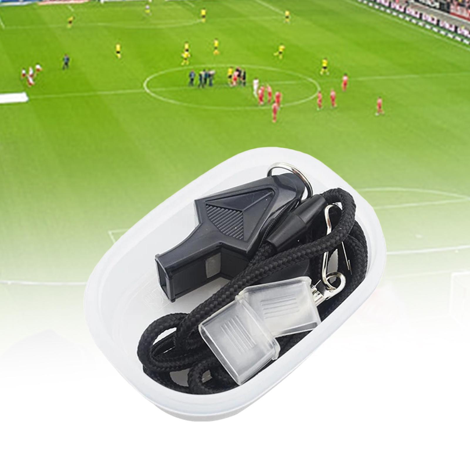 Referee Whistle with Lanyard Football Soccer Teachers Loud Crisp Sound Sports Whistle for Game Event Camping Outdoor Survival Handball