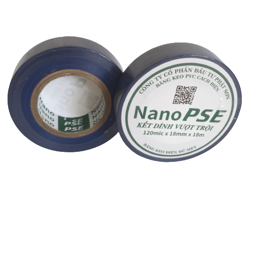 Băng keo cách điện đủ mét Nano PSE 18M Màu xanh dương