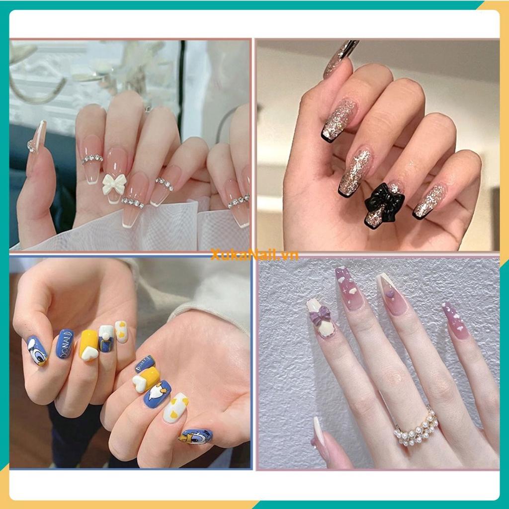 Móng giả đính đá /Kèm keo/ nail xinh xắn