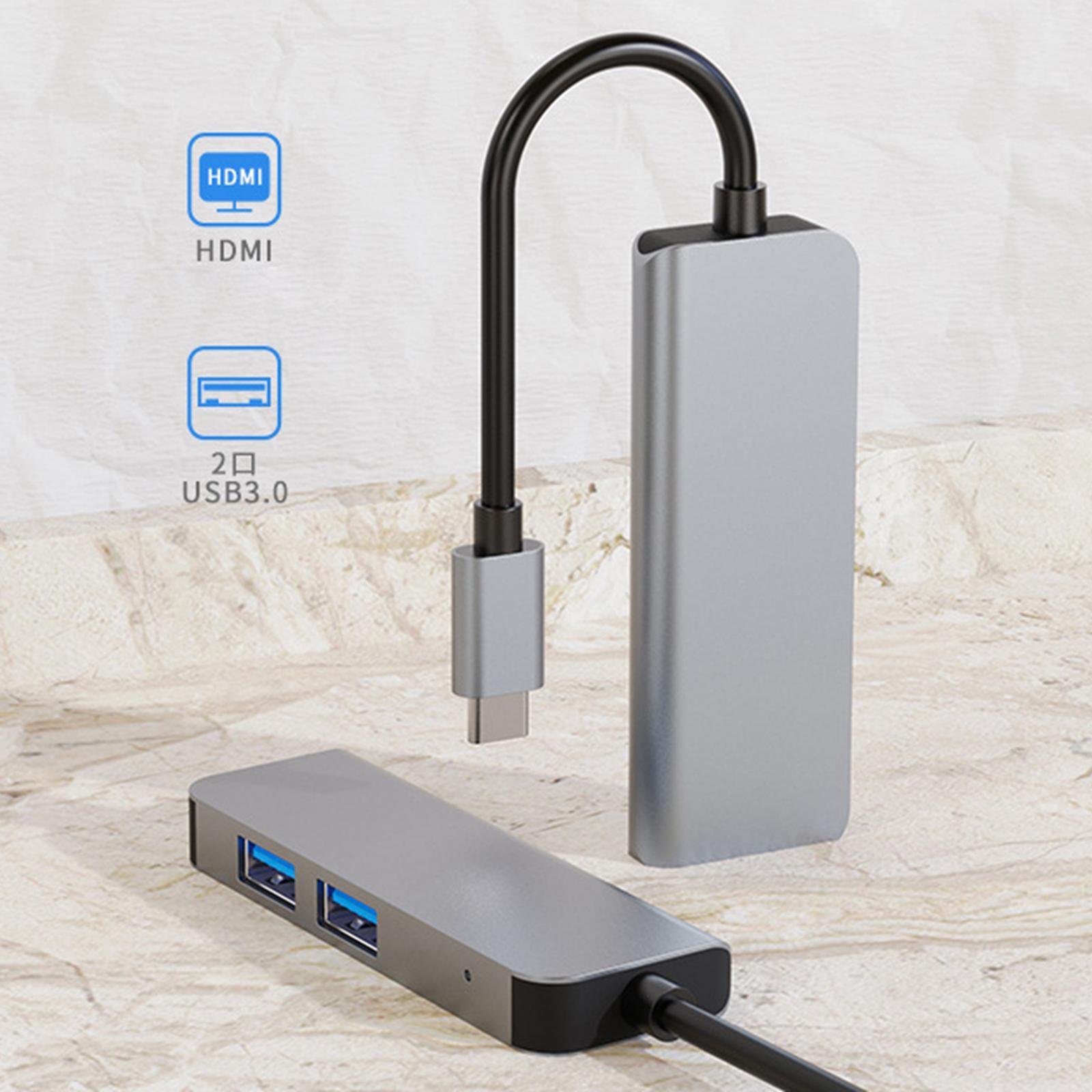 USB C Hub Adapter with 4K   1 USB 3.0 + 1 USB 2.0 Ports