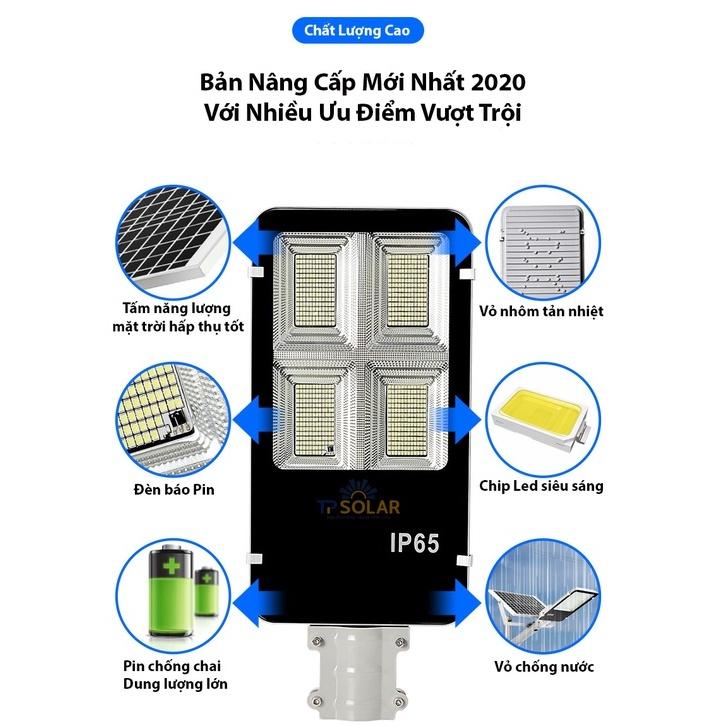 Đèn Bàn Chải Năng Lượng Mặt Trời TP Solar TP-C300N Công Suất 300W Chống Nước IP67, Độ Bền Cao