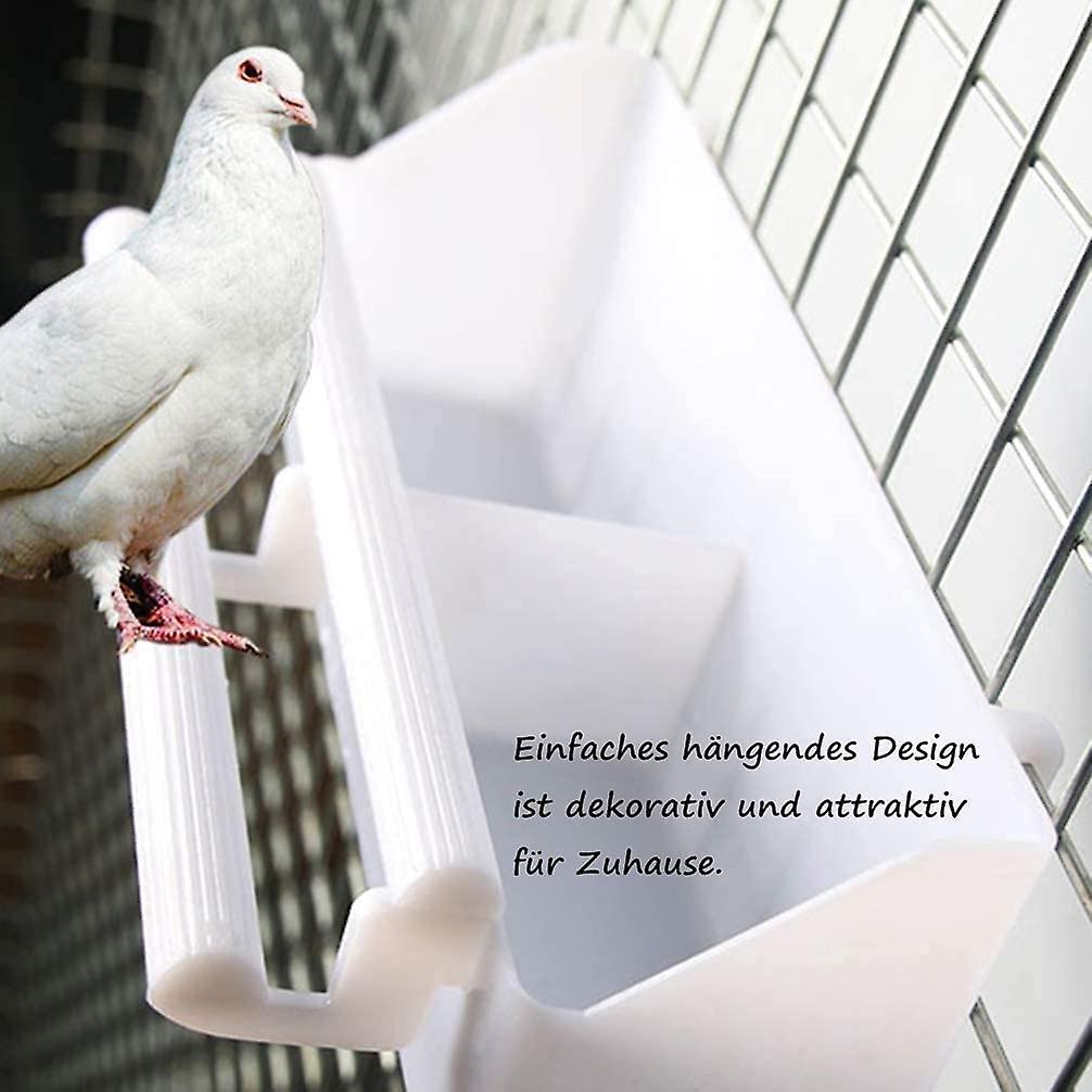 Bộ 2 người thức ăn chim treo, thức ăn cho chim, bát nước, bát thức ăn, phụ kiện g, màu trắng