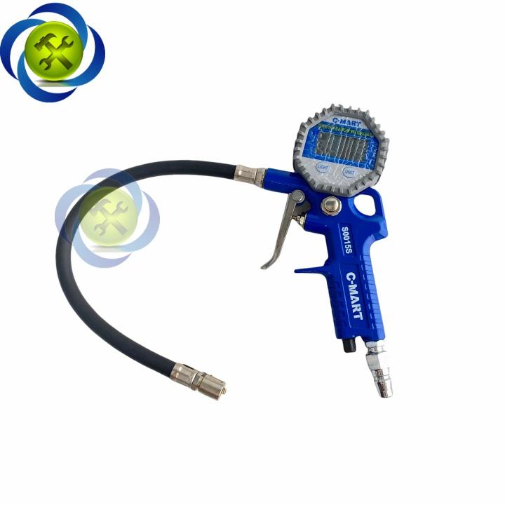 Dụng cụ bơm hơi có đồng hồ điện tử C-Mart S0015S