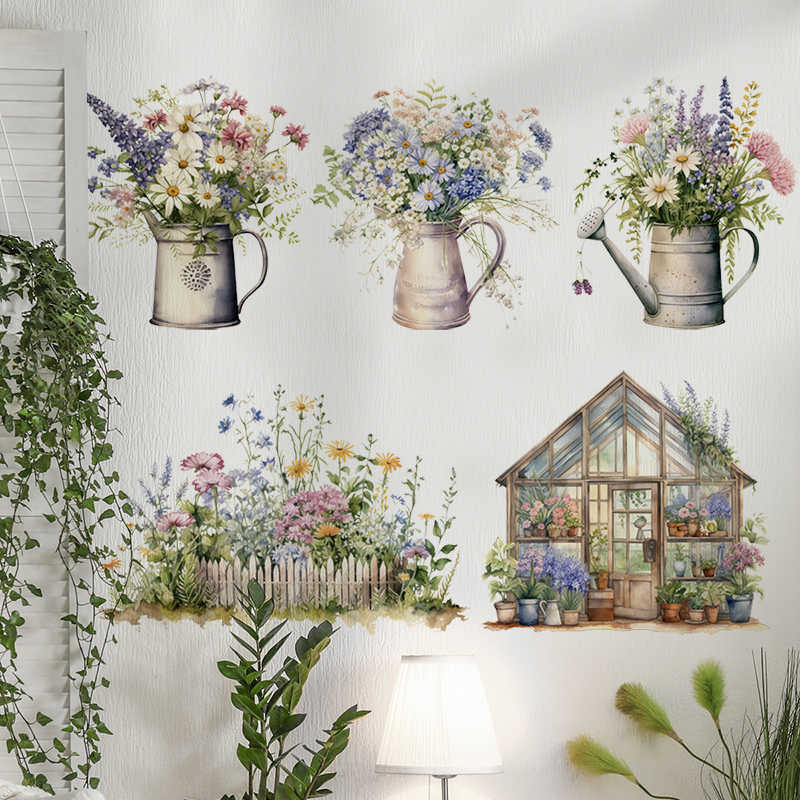 Sticker Giấy Dán Tường Decal Dán tường Tranh Dán Tường Trang Trí Tường Mẫu Cửa Hàng Hoa ZDB-2768