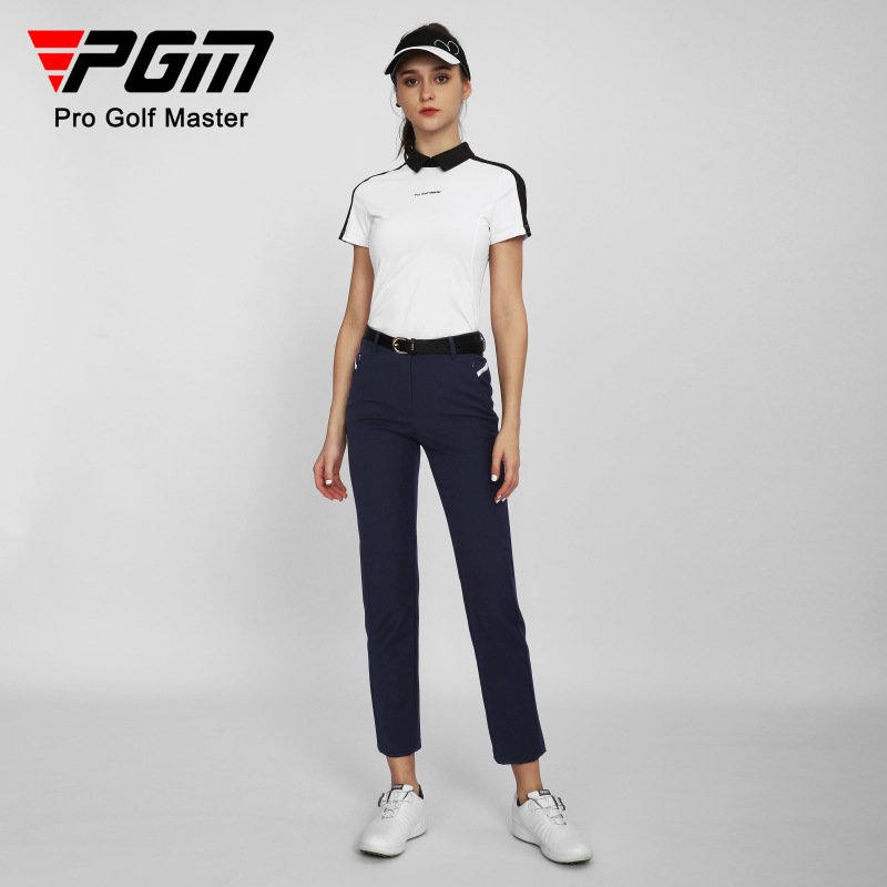 Polo golf nữ chính hãng PGM - YF560 - Áo golf dành cho nữ với thiết kế đen/trắng bazic