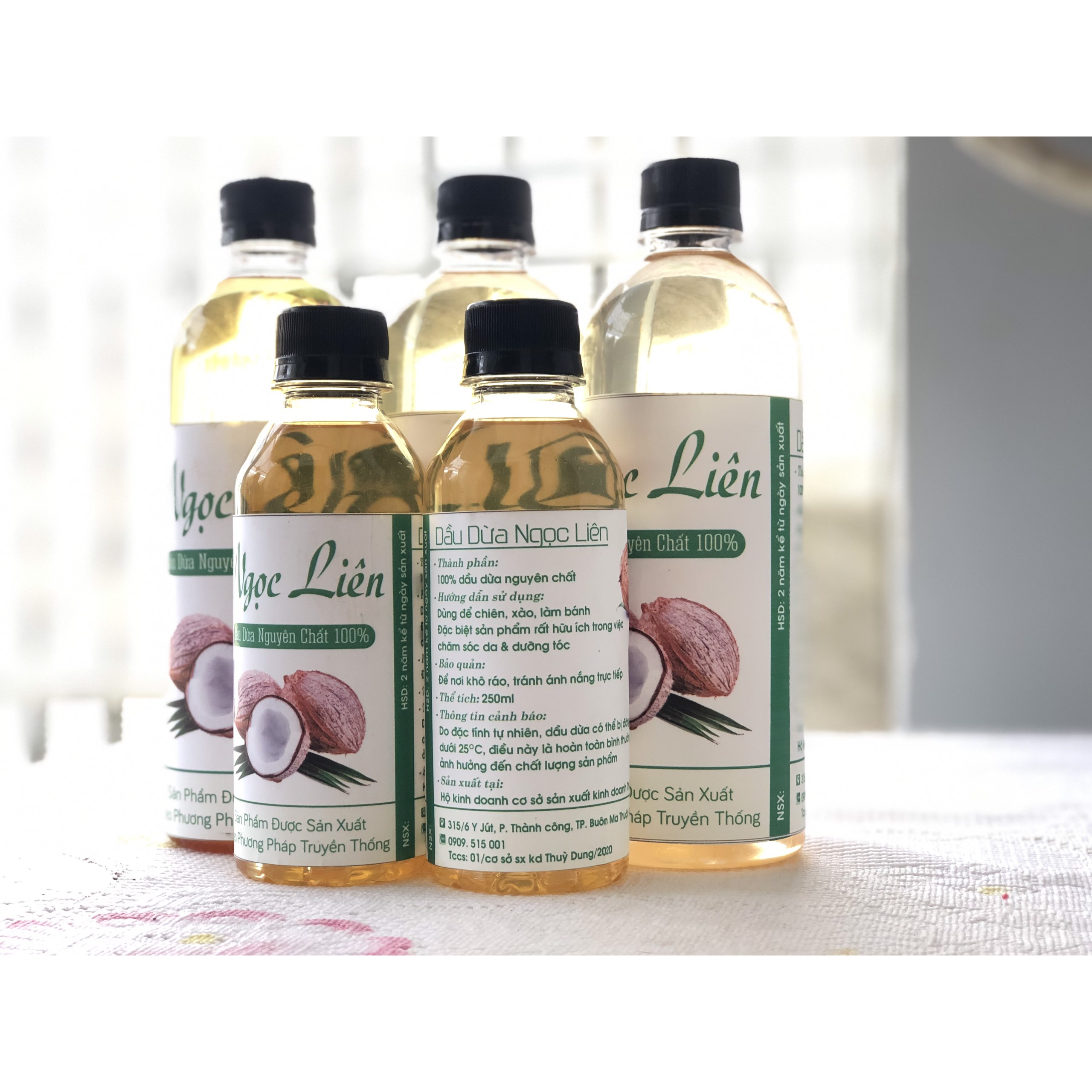 Dầu dừa nguyên chất Ngọc Liên 500ml