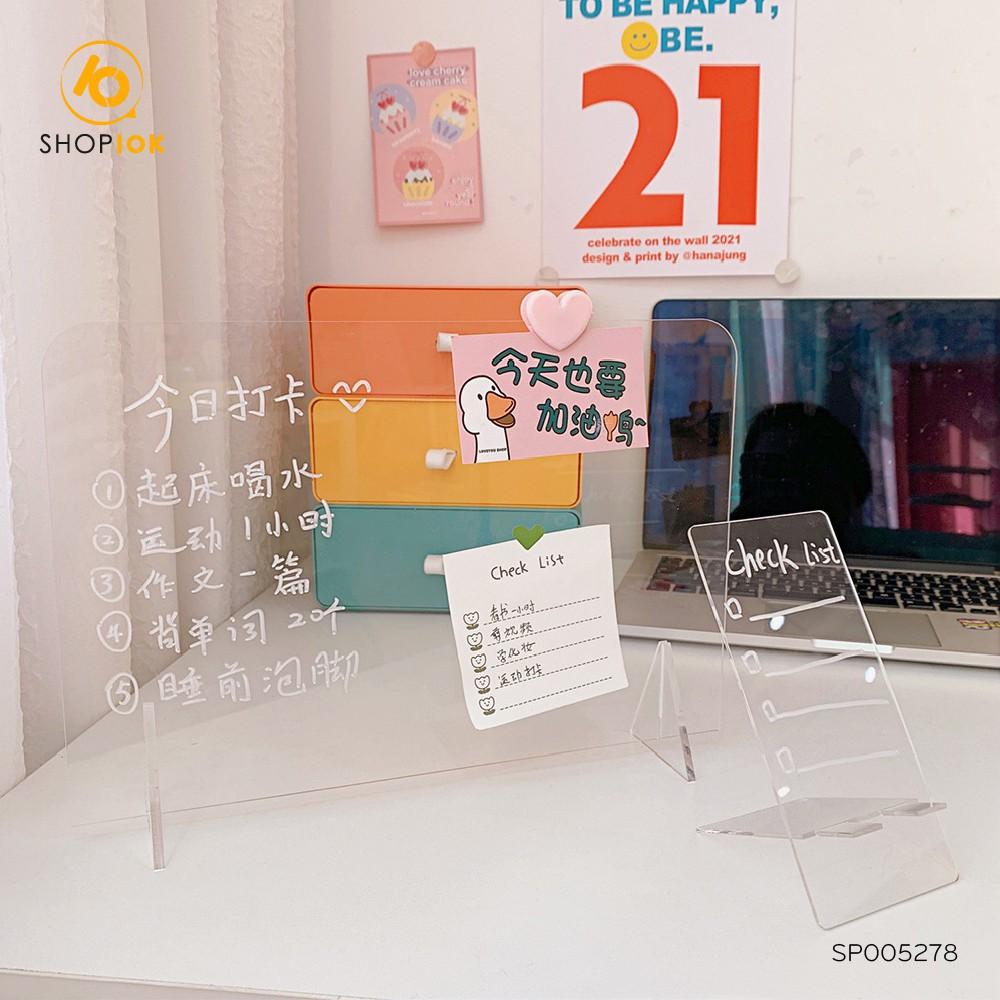 Bảng ghi nhớ hàng ngày, ghi chú thông tin quan trọng kích thước 20x30 cm kèm bút - SP005278