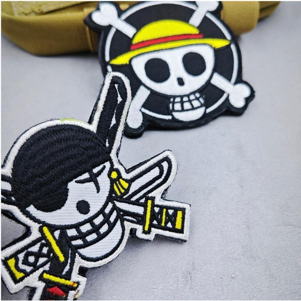 Patch_velcro thêu nhân vật hoạt hình One Piece dán ba lô_quần áo_túi xách