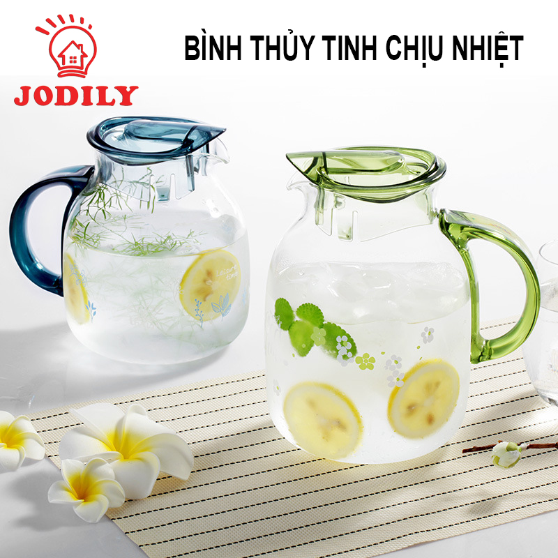 Bình Thủy Tinh Chịu Nhiệt Cao Cấp Jodily - Hoa Cúc Khuyết Chịu Nhiệt Từ -30°C-150°C